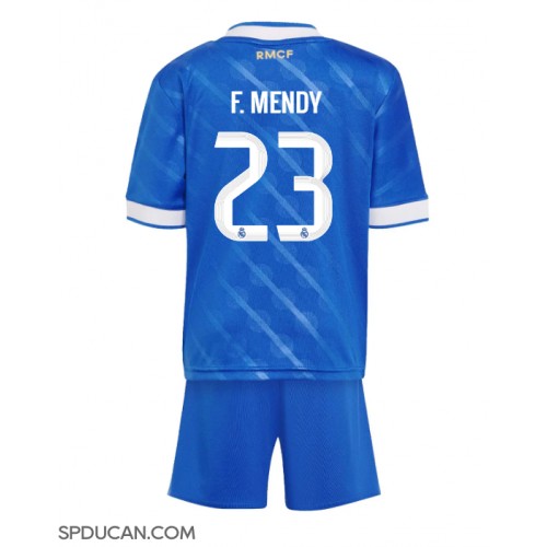 Dječji Nogometni Dres Real Madrid Ferland Mendy #23 Rezervni 2025-26 Kratak Rukav (+ Kratke hlače)